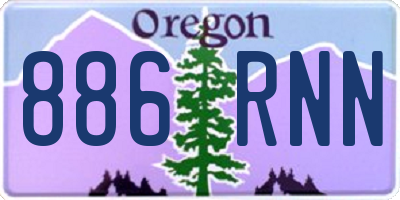 OR license plate 886RNN