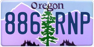 OR license plate 886RNP