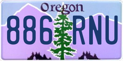 OR license plate 886RNU