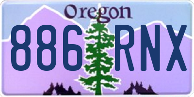 OR license plate 886RNX
