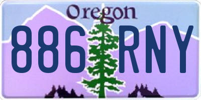 OR license plate 886RNY