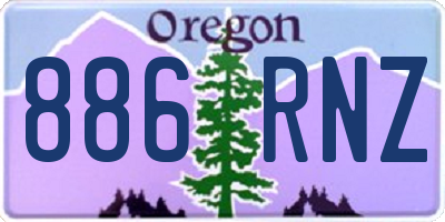 OR license plate 886RNZ