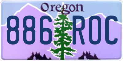 OR license plate 886ROC