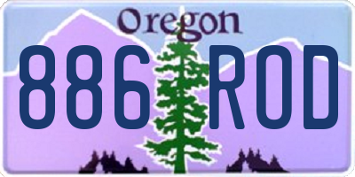 OR license plate 886ROD