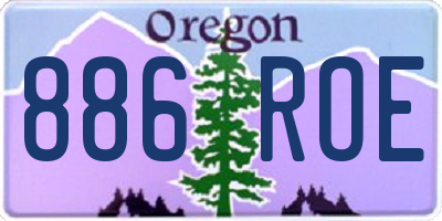 OR license plate 886ROE