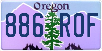 OR license plate 886ROF