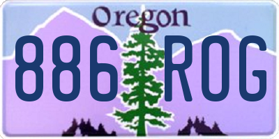 OR license plate 886ROG