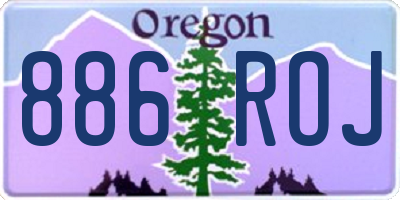 OR license plate 886ROJ