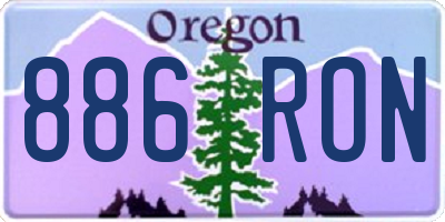 OR license plate 886RON