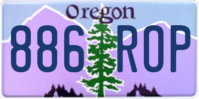 OR license plate 886ROP