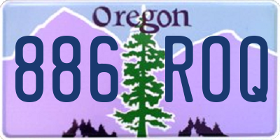 OR license plate 886ROQ
