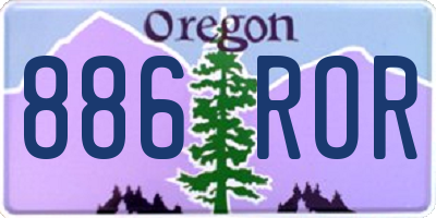 OR license plate 886ROR