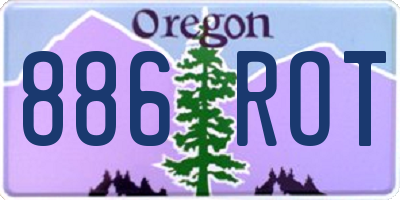 OR license plate 886ROT