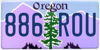 OR license plate 886ROU