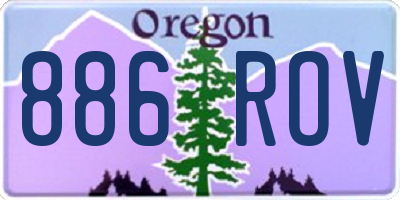 OR license plate 886ROV