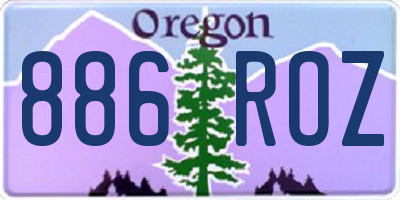 OR license plate 886ROZ