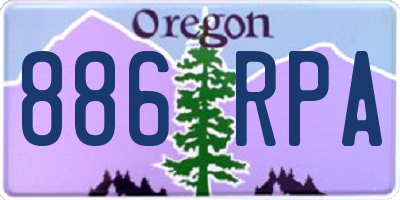 OR license plate 886RPA