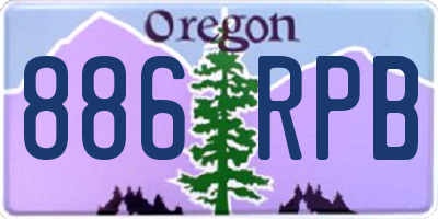 OR license plate 886RPB
