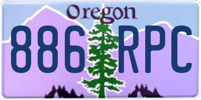 OR license plate 886RPC