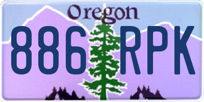 OR license plate 886RPK