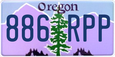 OR license plate 886RPP