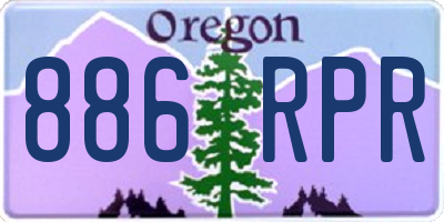 OR license plate 886RPR