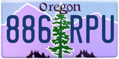 OR license plate 886RPU