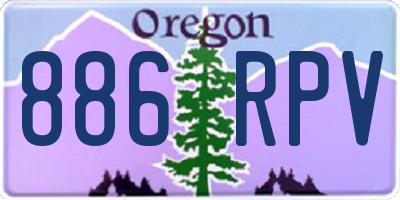 OR license plate 886RPV