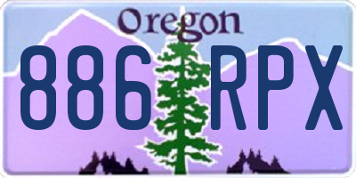 OR license plate 886RPX