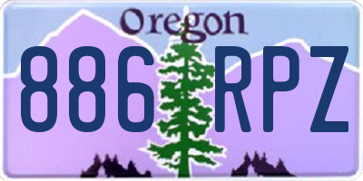 OR license plate 886RPZ