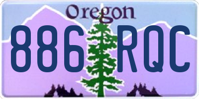 OR license plate 886RQC