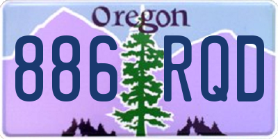 OR license plate 886RQD