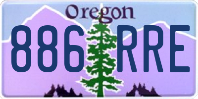 OR license plate 886RRE
