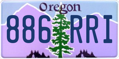 OR license plate 886RRI