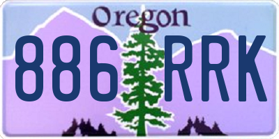 OR license plate 886RRK