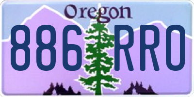 OR license plate 886RRO