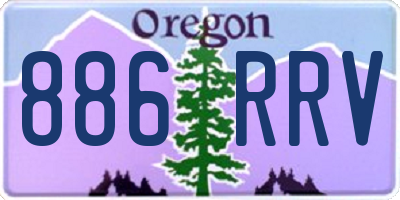 OR license plate 886RRV