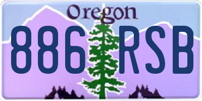 OR license plate 886RSB
