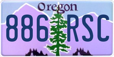 OR license plate 886RSC
