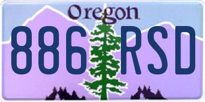 OR license plate 886RSD