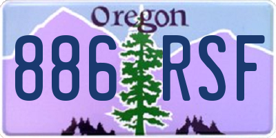 OR license plate 886RSF