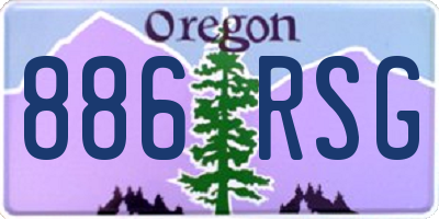 OR license plate 886RSG
