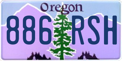 OR license plate 886RSH