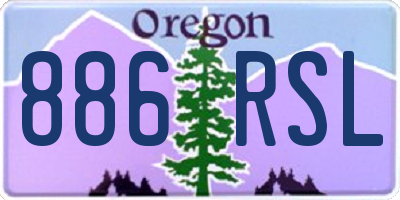 OR license plate 886RSL