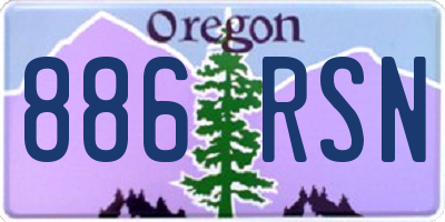 OR license plate 886RSN