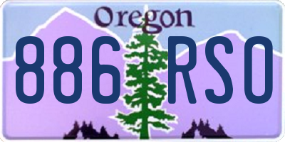 OR license plate 886RSO
