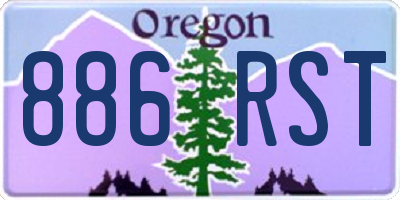 OR license plate 886RST