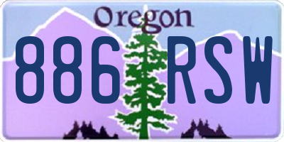 OR license plate 886RSW