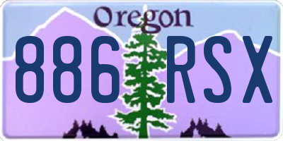 OR license plate 886RSX
