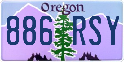 OR license plate 886RSY